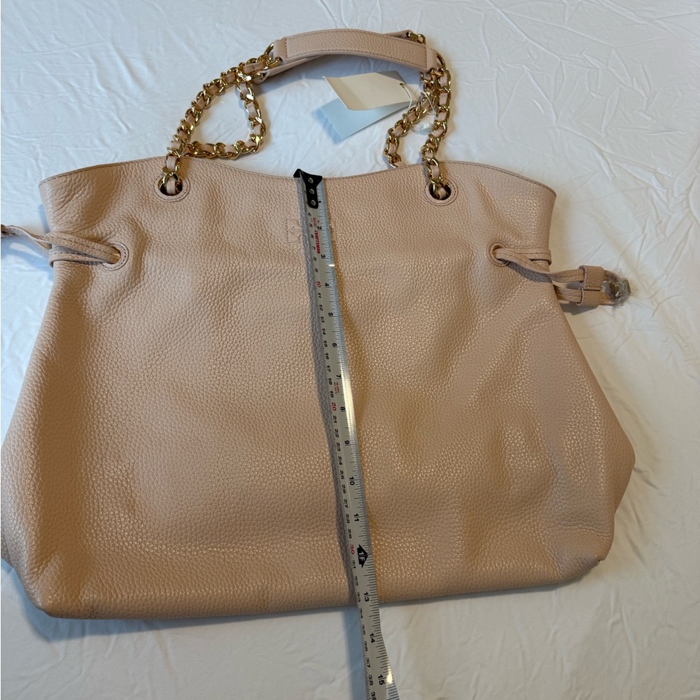 Tory Burch Blush Leather Shoulder Bag with Chain Straps - Picture 6 of 7